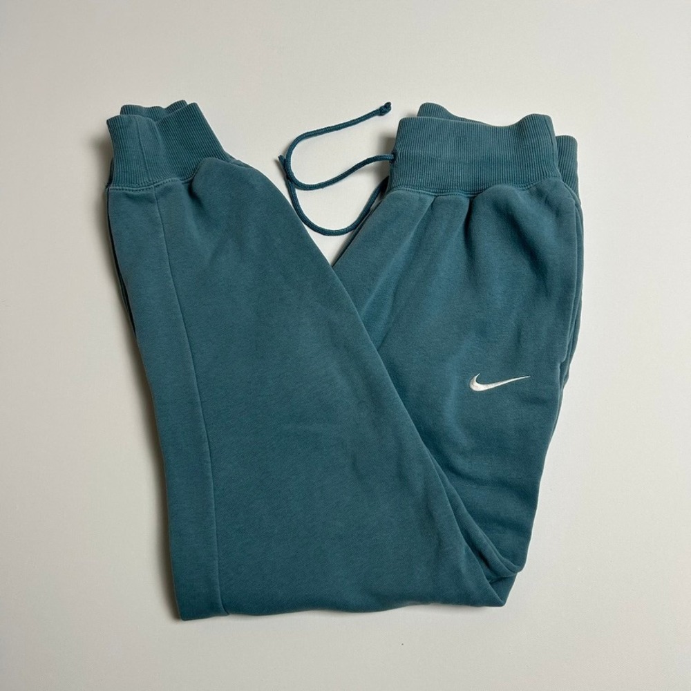 Nike Sportswear Essential Women Fleece Joggers Teal S Athleisure Athletic Lounge